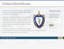 Tablet Screenshot of chelseaclinicalsociety.net